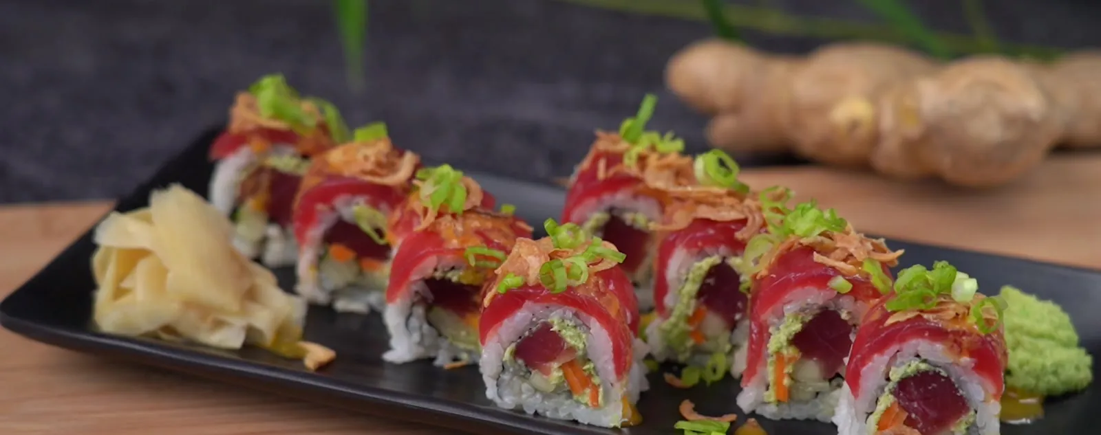 Tuna Poke Roll at Pizzeria Maki, Wilmington DE