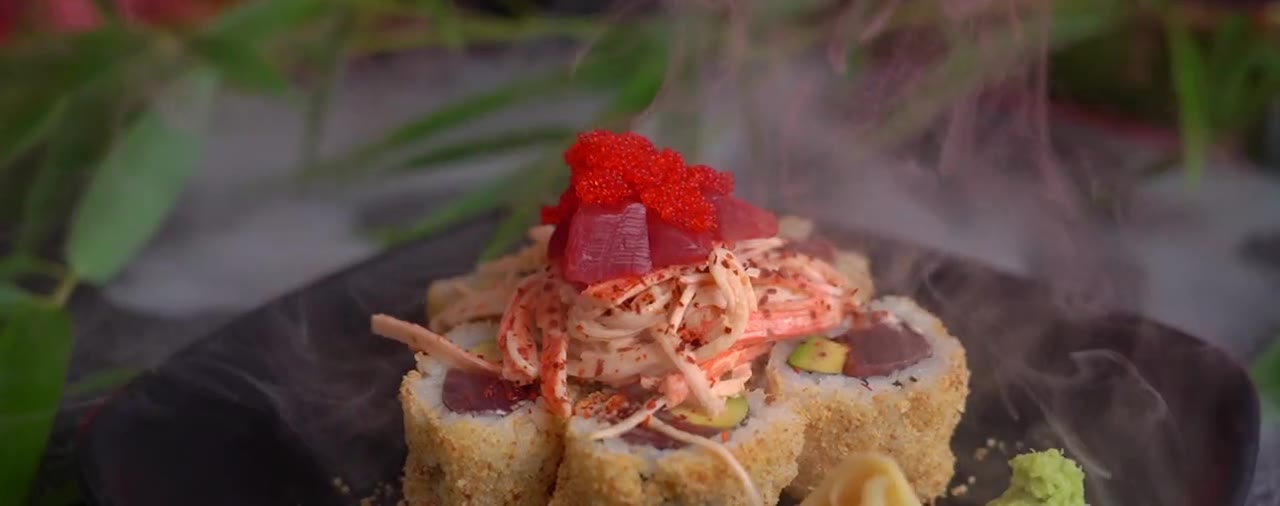 Spicy Volcano sushi roll